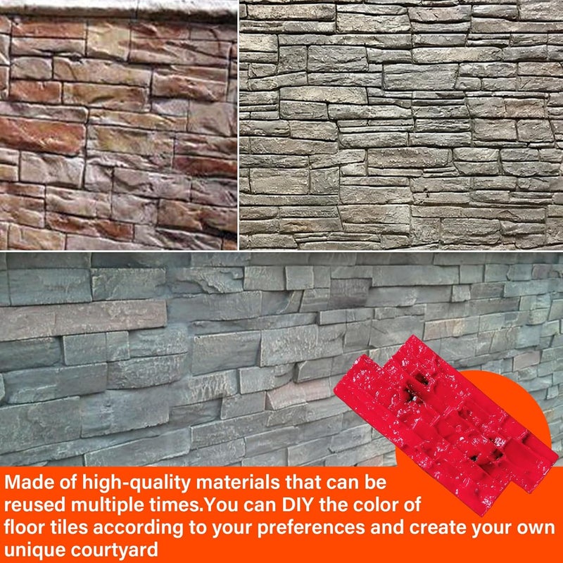 ATHYSLU Concrete Cement Imprint Texture Seal with Handle Mold, Seamless Texture Seal pad for Decorating Walls and Roads, Suitable for Walls, Floors, courtyards, Parks, and Paths - Image 5